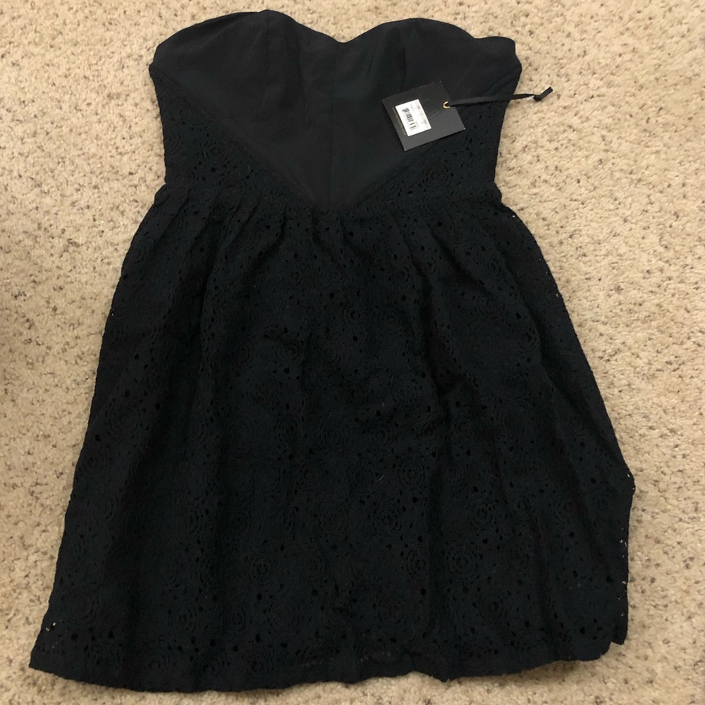 NWT Black Strapless Dress